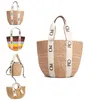 4 soorten WOODY tote Mand strozakken heren Schoudertas Strandmode Raffia Damestas weven Uitgehold Shopping handtassen Luxe Designer Crossbody Clutch hobo Purse bag