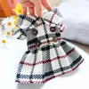 ملابس الكلاب الفاخرة سيدة حلوة القط فستان الخريف شتاء حفل زفاف XS XL Girl Yorkies Chihuahua Puppy Disfraz Perro Skirt Supplies1