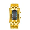 Orologi da polso Moda Uomo Acciaio inossidabile Blu Binario Luminoso LED Orologio elettronico Display Donna impermeabile Reloj Hombre