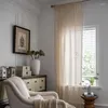Gardinvirka ihålig ut transparenta gardiner för vardagsrumsdekoration Cortinas La Sala Home