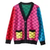 NOUVEAU Designer Femmes V Cou Tricoté Cardigan Pull Femme Tricot G Chandails Surdimensionné Pull Tops