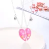 Collane con ciondolo Simpatica catena magnetica a forma di cuore Collana con amici BFF Amicizia Gioielli per bambini Regalo per ragazze