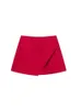 Skirts TRAF Solid Color Women Shorts Skirt 2023 Fashion Asymmetrical Slim Short Skirts Korean Style Green Black Red Blue Casual Skirt P230508