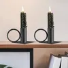 Ljushållare 2x Tealight Candlestick Candelabras Metal Candles Holder For Home Farmhouse El