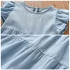 Girl's Dresses Little maven Baby Girls Summer Dress Denim Children Casual Clothes Cotton Soft and Comfort for Kids 2-7 year 230508