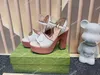 New G-Stud Open-Toe Sandals With Interlocking Sandal Cross Ankle Strap Horseshoe Heels Horsebit platform Sandals Designer Sandals party Dress Dhoes Size 35-41