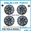 Andra interiörstillbehör 4st 19 tum navlock för Tesla Model y 2023 Wheel HubcapperFormance Replacement Höger vänster Hubcap fl Rim E DHC15