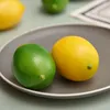 Dekorativa blommor kransar 3st konstgjorda citroner - realistiska falska / plastprydnadsfruktblomma
