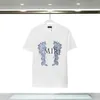 한정판 여름 디자이너 T 셔츠 인기 커플 티셔츠 셔츠 패션 스타일 Amrir Tshirt Splash 잉크 인쇄 Amrir 짧은 슬리브 캐주얼 한 느슨한 스웨트 셔츠