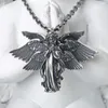 Pendant Necklaces For Woman Man Trend Retro Silver Color Luxury Aesthetics Couple In Jewely Vintage Titanium Six Winged Angel Necklace