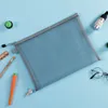 Enveloppe de gaze blanche transparente A4 papier stylo sac fermeture éclair pour recevoir les étudiants bureau a5 données fabricants de couverture de fichier vente