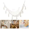 Förvaringspåsar Hammocknet fylld djurhörn Macrame Organiser hängande S Plush Animals for Wall Mesh Dolldolls Holder