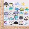 Wholesale 100Pcs PVC Clouds Series Lightning Tornado Sun Rain Heart Rainbow Garden Shoe Buckle Decorations Charms Button Clog Backpack