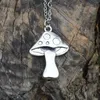 Chains Fashion Simple Antique Silver Mushroom Pendant Necklace