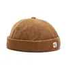 Beanieskull Caps Fashion Feios vintage Chapéus Homens homens Mulheres Primavera O outono do outono Hat Streetwear Hip Hop Brimless Corduroy Docker Cap Wholesale 230506