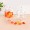 Gift Wrap 4st Clear Mini Candy efterrätt Holder Cupcake Display Stand Tray Baby Shower Favors Box For Guests Birthday