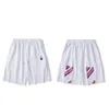 Off Shorts White Brand White Mens Diseñador de verano Shorts Melting Offs Shorts Helado Flecha impresa en White Harajuku High Street Casual Sho 8698