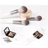 Outils de maquillage ZOREYA Silver 10-14 pièces ensemble de pinceaux de maquillage cosmétiques pinceau ombre à paupières mélangé avec de la poudre fard à joues rouge à lèvres surligneur outil de pinceau de maquillage 230506