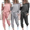 Tweedelige broek met dames Casual Wear Women Tracksuit 2 Set Fashion Loose Lounge Sets Ladies Sweat Suit Outfits vrouwelijke sportkleding