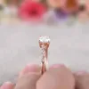 Solitaire Ring 100% Natural Diamond 14K Rose Gold Rings for Women Wedding Bands Luxury Fine Fashion Jewelry Couple Wedding Joyeria Fina Gift 230508