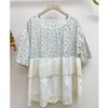 Women's Blouses Sweet French Floral Print Women Casual Tops Loose Wide CottonLinen Doll Shirt Mori Girl Summer Pullover Lady Cottage Blusa