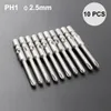 ドライバー10pcs/1セット高速船長40mmシャンク4mm Tip1.2mm-4mm磁気クロスヘッドドライバービット電気ドライバーセットPH0-PH2 230508