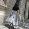 Skirts High Low Black Tulle Skirt Asymmetrial Hem Tutu Layered Wedding Bridal Gown High Waist Pleated Prom Skirt Gala Stylish Saia 230508