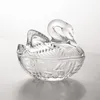 Förvaringsflaskor Swan Glass Jar Jewelry Cosmetic Crystal Jarsseuropean Style Candy Tank Relief Craft Home Decoration Moderna ornament