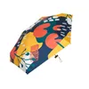 Parapluies Mini parapluie plat pour filles Protection UV flore parasol pour femmes Parasol 6K parapluies de pluie extérieurs portables UPF50 230508