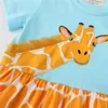 Abiti da ragazza Metri di salto Principessa Baby With Giraffe Applique Cute Summer Girls Party Dress Fashion Abbigliamento per bambini che vende 230508