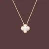 Fashion Pendant Necklaces for women Elegant 4/Four Leaf Clover locket Necklace Highly Quality Choker chains Designer Jewelry 18K Plated gold girls Gift