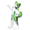 Hot Sales Green Husky Mascot Costumes Cartoon Character Outfit Suit Xmas Outdoor Party Outfit Adult Size Promotional Advertising Clothings