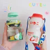 Bouteille d'eau en plastique de 480ml, bouteille de boisson en forme de Yakult, bouteille Shaker en Carton de lait mignon Kawaii pour enfants/filles/adultes en verre chaud
