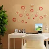 Adesivos de parede papel de parede decalque acrílico 5 pcs arte círculos criativos de arte mural 3D Office DIY