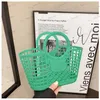 Abendtaschen Einkaufskorb Obst-Gemüse-Korb Badekleidung Tragbarer PVC-Korb Kunststoff-Lieferung Handtaschen Wiederverwendbare, leicht zu reinigende Tasche T230508