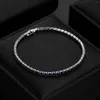 Bedelarmbanden 3 mm tennisketen voor vrouwen mode kleine kubieke zirkoon kristal rose goud kleur bruiloft feest vrienden cadeau sieraden