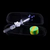 ChinaFairPrice CSYC NC022 DAB RIG RMING PIPE SPILL-PROOF Vattenkyld glas Bong Bag Set 10mm 14mm Quartz Ceramic Nail Clip Dabber Tool Silicon Jar Colorful Bubbler