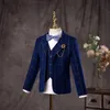 Sets Suits Flower Boys Wedding Suit Children Birhtday P ograph Dress Kids Fromal Blazer Set School Child Graduation Performance Costume 230508