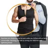 Men's Body Shapers Seamless Men Body Shaper Vest Waist Trainer Double Belt Sweat Corset Top Fitness Burn Abdomen Slimming Shapewear Correct Posture 230506