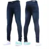 Herr jeans elastiska midja mager jeans män svart casual streetwear jogger byxor mens jeans high street smal fit man mode denim byxor z0508