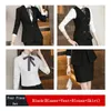 Zweiteiliges Kleid Vierteilige Sets Formelle Damenanzüge mit Röcken Hosen und Jacken Bluse Weste Damen Büro Arbeitskleidung Kleidung