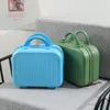 Sacs de rangement bagages portables 14 pouces petit étui à cosmétiques couleur bonbon valise fraîche sac pour femme solide unisexe Polyester