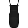 Plus size Dresses Size Bandage Sexy Spaghetti Strap Mid Bodycon Black Women Summer Birthday Outfits Club Party 230506