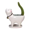 Planters Pots Ceramic Succulent Flowerpot Garden Gardening Decoration Cat Tail Cactus Ceramic Balcony Flowerpot Decoration Ornaments 230508