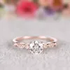 Solitaire Ring 100% Natural Diamond 14K Rose Gold Rings for Women Wedding Bands Luxury Fine Fashion Jewelry Couple Wedding Joyeria Fina Gift 230508