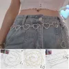 Chaînes de ventre 105cm ceinture pantalon chaîne de taille classique amour coeur ceinture creuse pour les femmes Style Hip Hop mode ceintures de taille fine à la mode Z0508