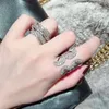 Urok motyl Lady Finger Ring Diamond C 925 Srebrny impreza Wedding Pierścienie dla kobiet Obiecuje urodzinowy prezent biżuterii