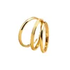 Anillo de banda de acero inoxidable estilo INS Anillos chapados en oro clásicos para mujeres 3PCS / Set