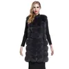 Dames vacht plus maat dames vest middel lengte winter faux dames jas