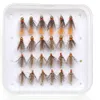 Appâts Leurres Vampfly 14 24pcs Mouches Boîte Tête De Perle De Tungstène Tête De Perle En Laiton Nymphe Normale Coulant Rapide Mouche Pour La Pêche À La Truite Basse Perche 230508